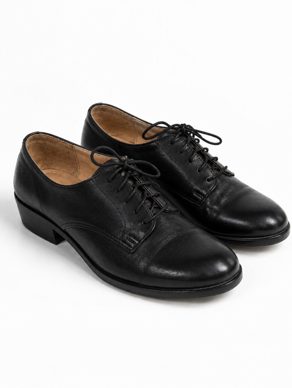 FRYE Carson Oxford Shoes Womens 7 Black Leather Lace Up Vintage Dark Academia
